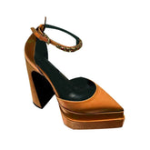 Ankle Strap Block Heel Platform Sandals